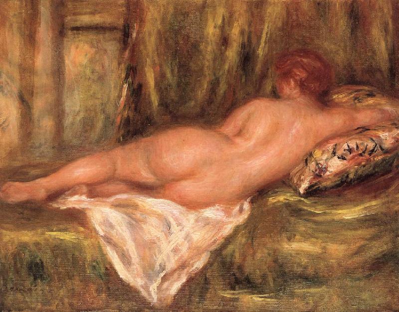 Pierre Auguste Renoir reclinig nude rear ciew Spain oil painting art